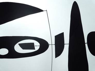 Mobile detail by Ivan Barnett.  Pigmented, blackened steel.  Photo collection of Ivan Barnett.