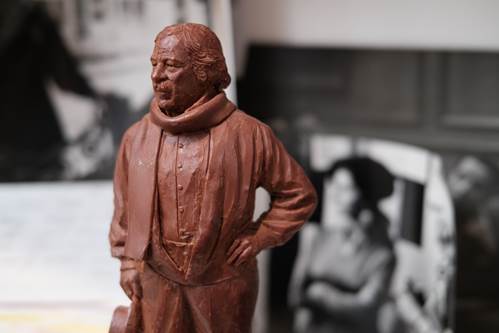 Clay maquete of Isa Barnett, Ivan Barnett's father.